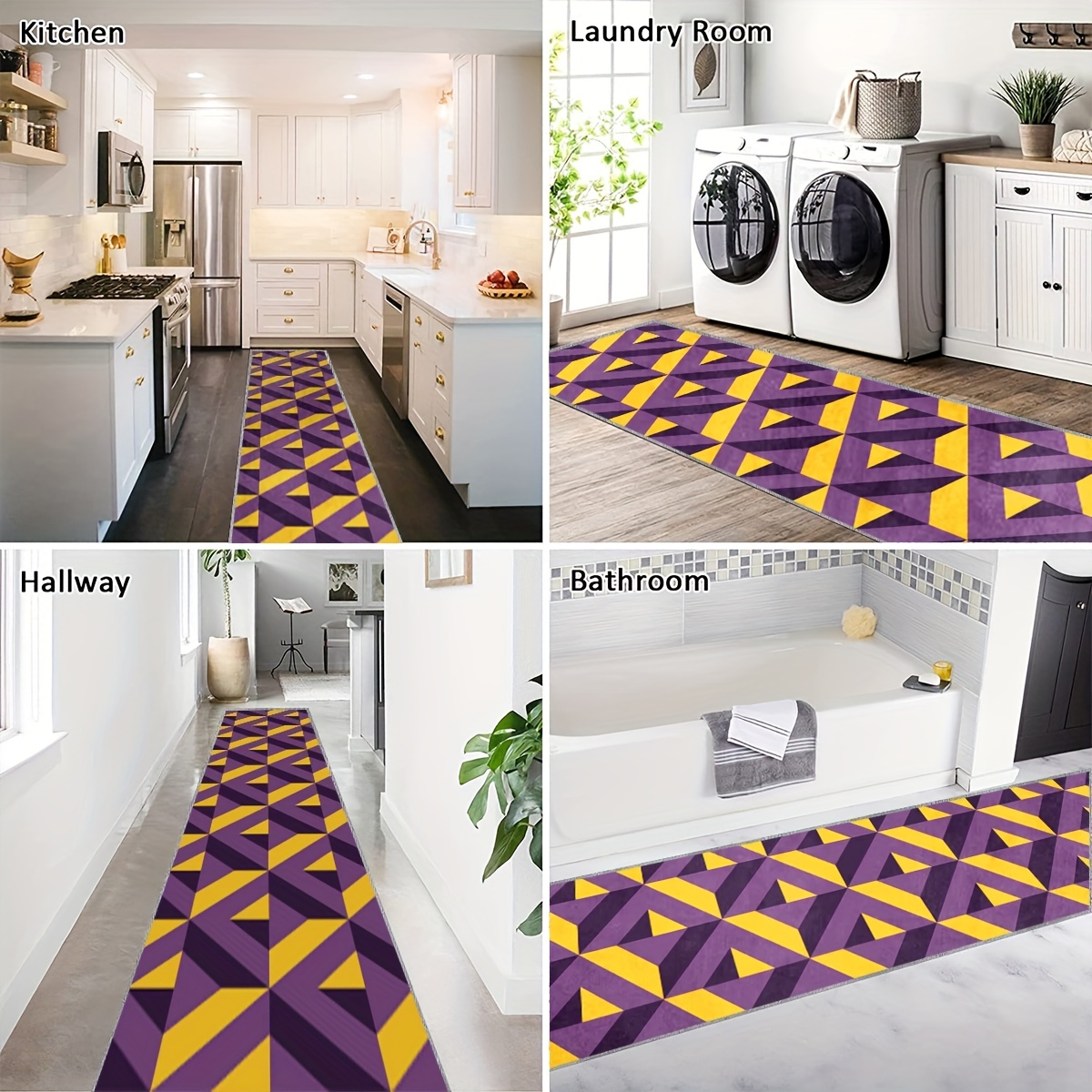 2'X10' Runner Rug Soft Non Slip Machine Wash