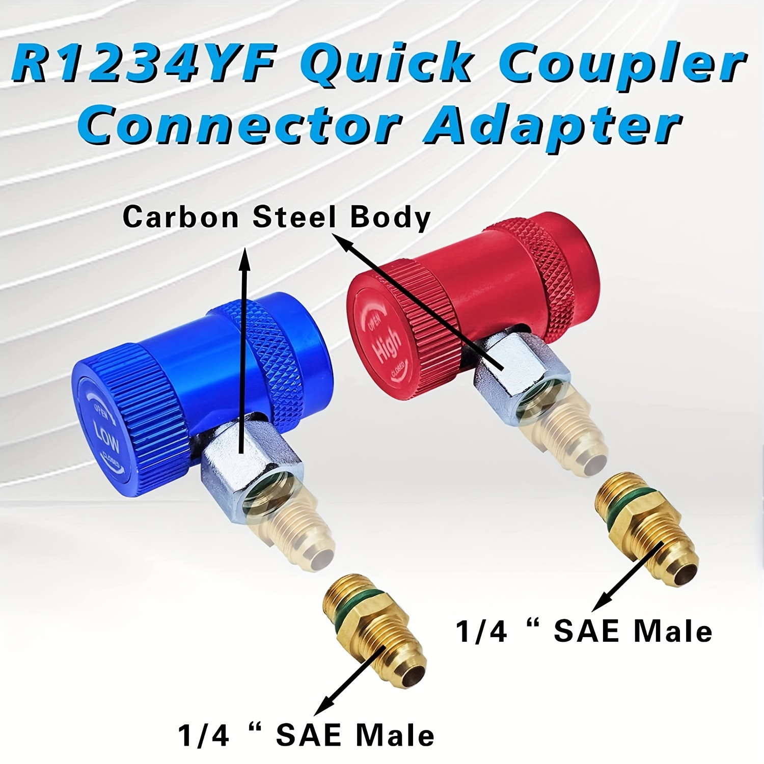 A / C R1234yf Schnellwechsler Stecker Adapter High / Low Verteiler AC Gauge  Auto Set (kostenloser Versand)