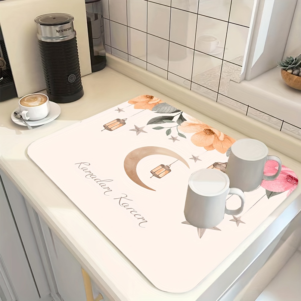 Dish Drying Pad, Washstand Kitchen Universal Drain Mat, Quick-drying Coffee  Dish Cup Drying Pad, Toilet Anti-water Absorption Mat, Kitchen Accessories,  Bathroom Accessories - Temu