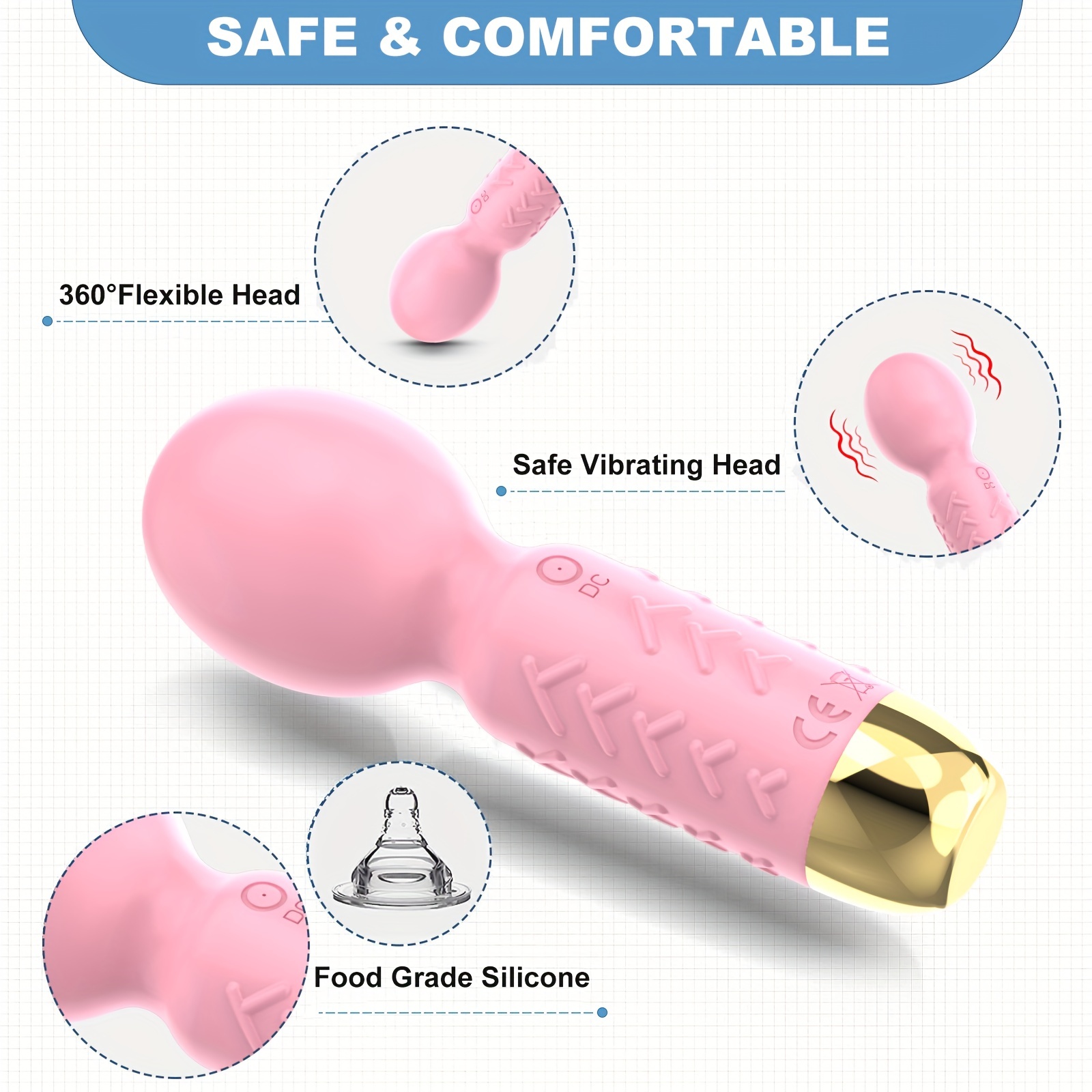 Back Massager Mini Massager Back Massager For Back Pain Vibrating Massager  For Woman Pleasure Adult Toys Sex Toys For Men Women Vibrator Couples Wand