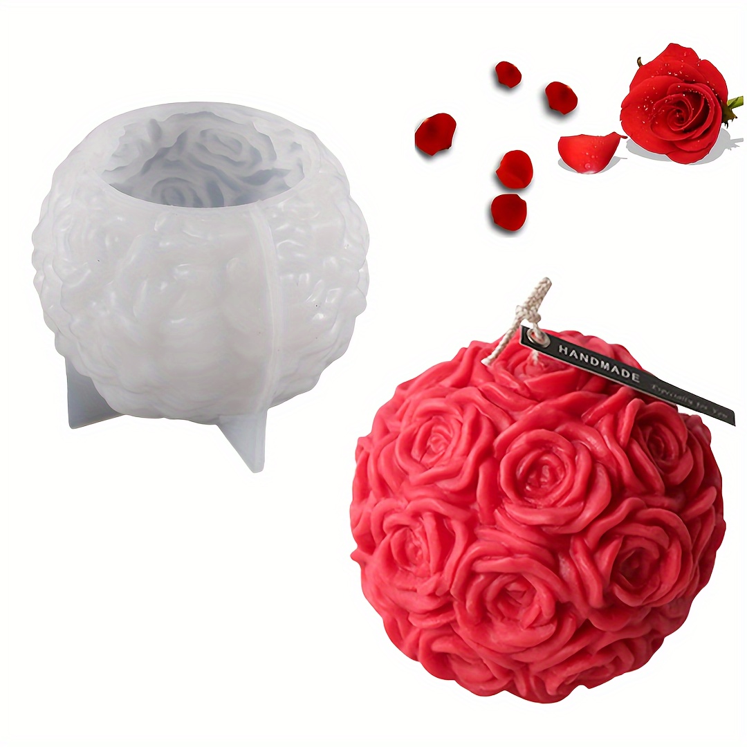 Diy Rose Flower Weight Reduction Version Aromatherapy Candle - Temu