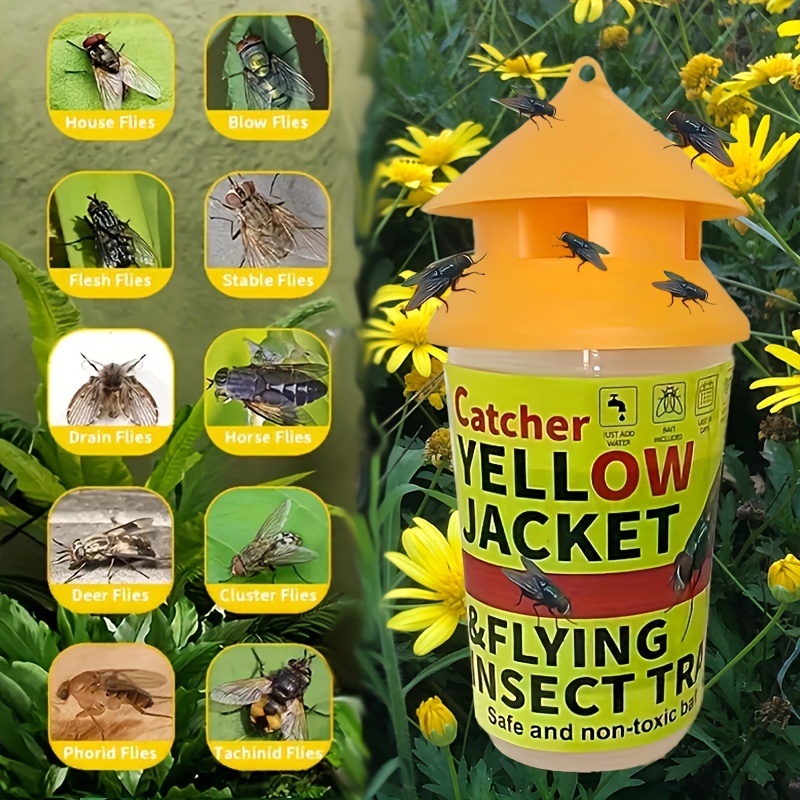 60PCS Anti Moucheron,Attrape Mouche Interieur,Pièges à Insectes Cuisine  Sticky Bug Catchers pour Jardin Plante Fleur Fruits