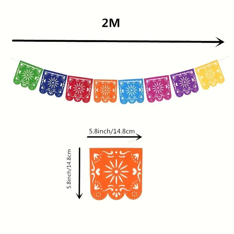 Mexican Party Square Felt Pull Flower Day Of The Dead Pull - Temu