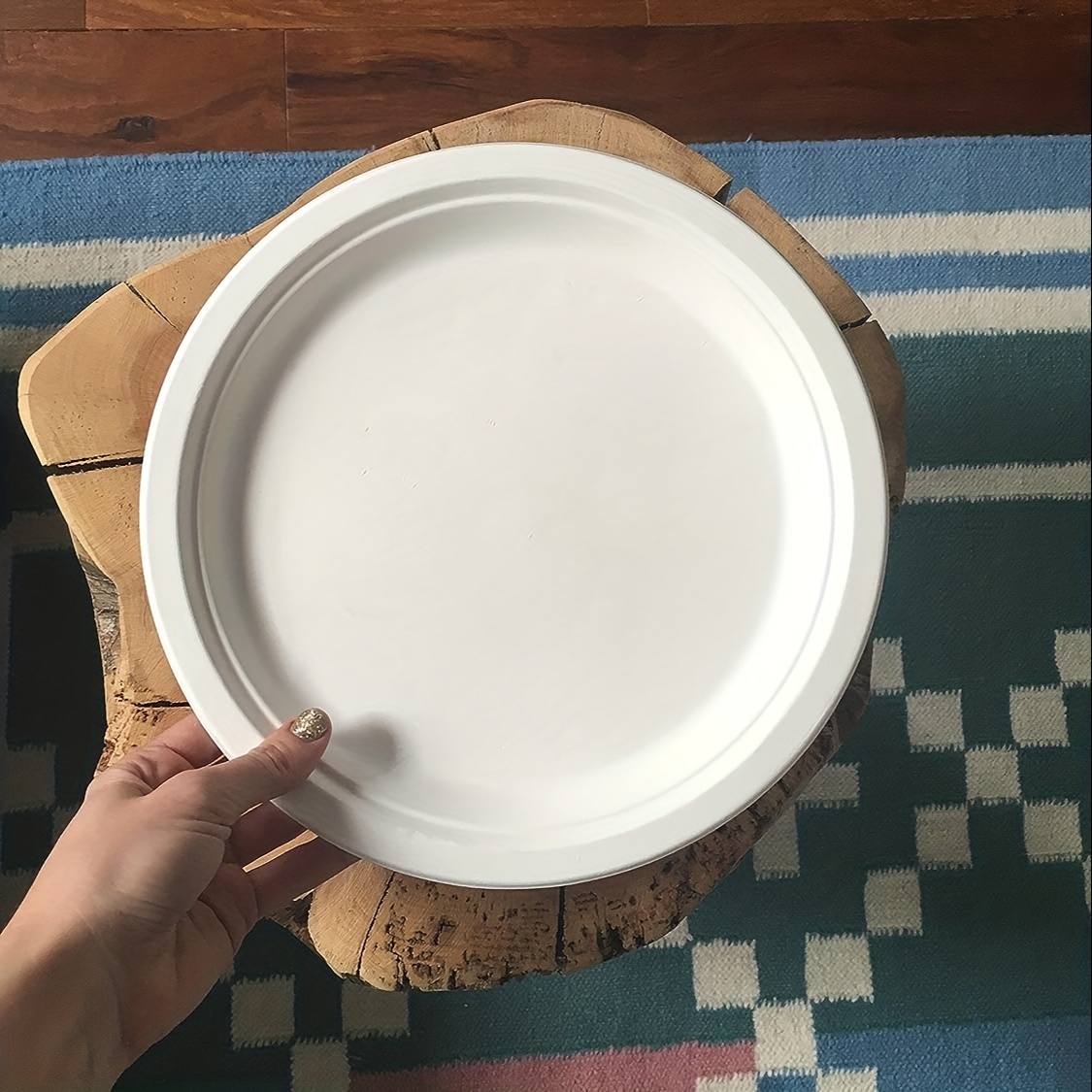 50 platos desechables compostables de pulpa de caña de - Temu