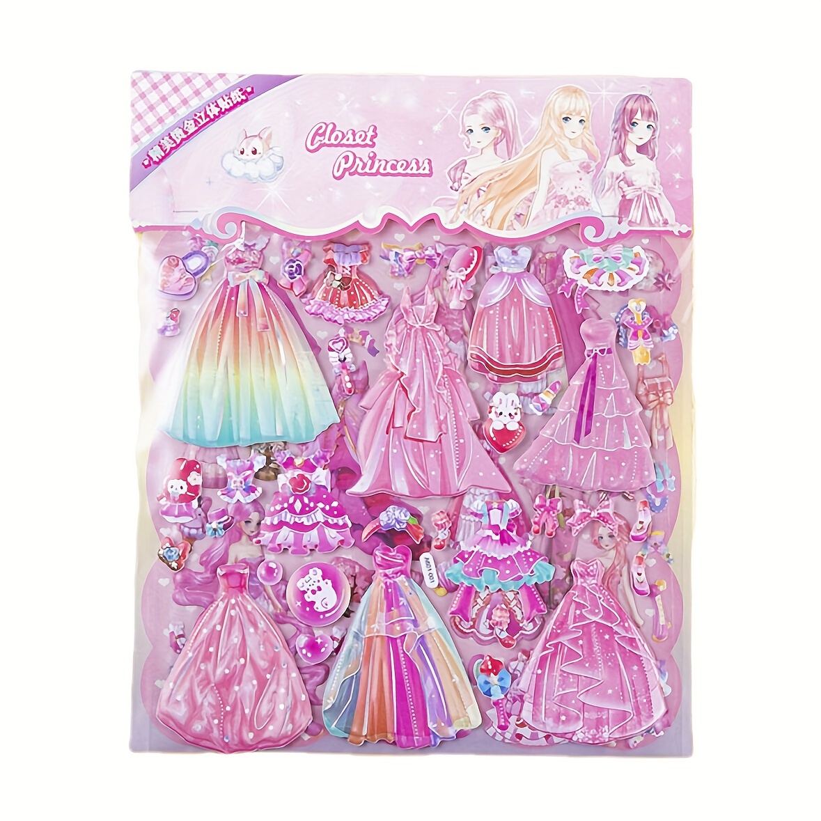 Sticker book dress outlet up