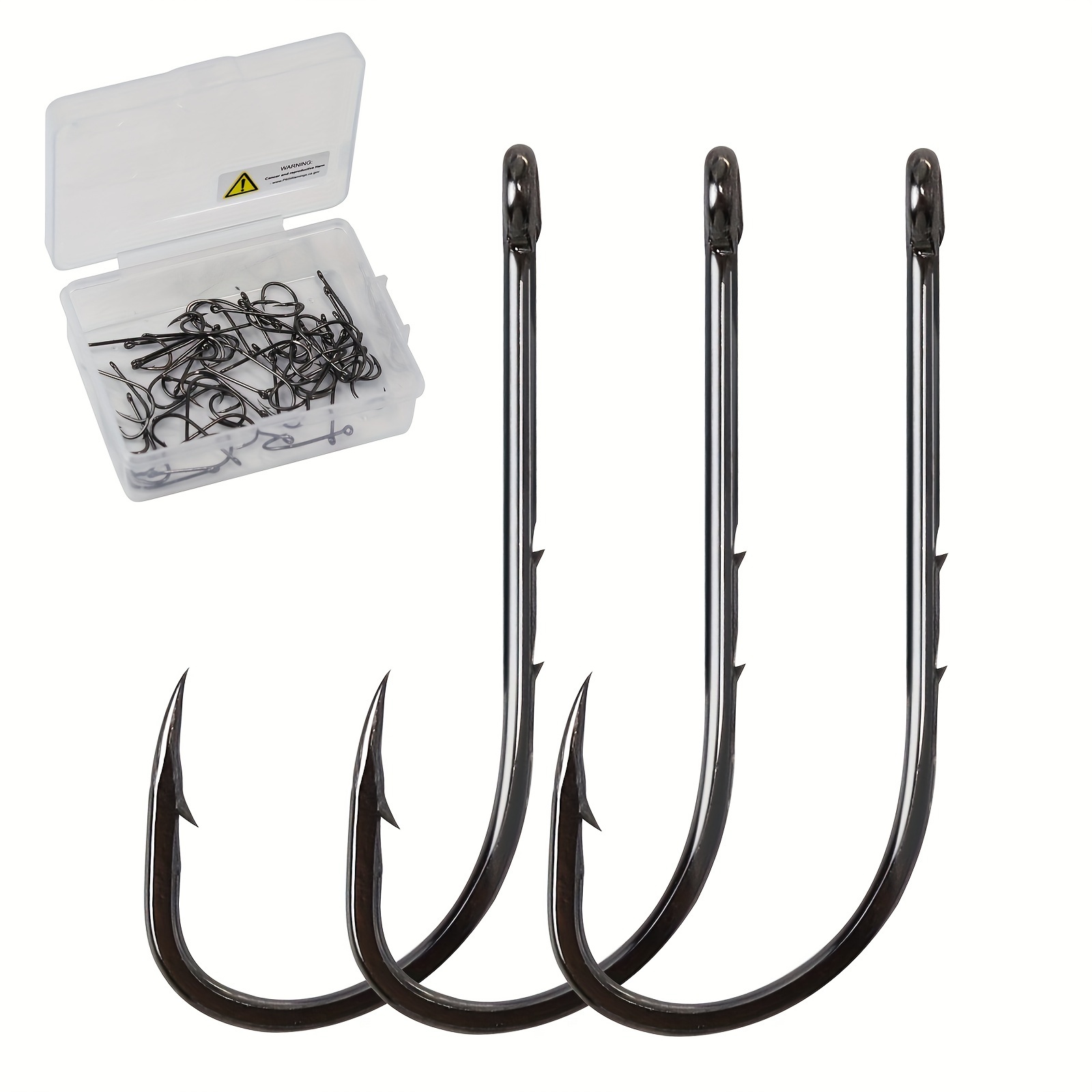 Long Handle Soft Bait Fishing Hooks Sharp Stainless Steel - Temu