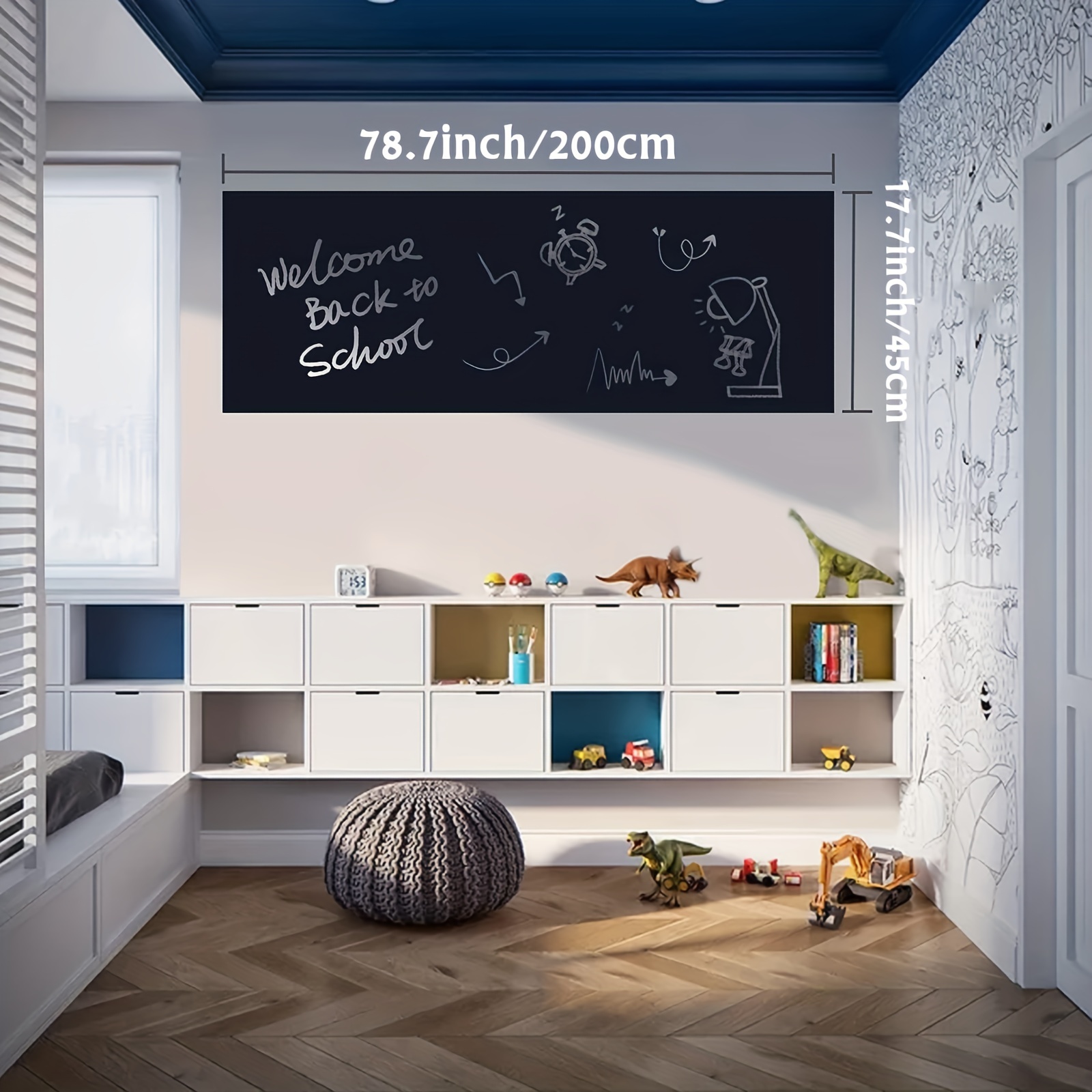 Diy Magnetic Chalkboard Contact Paper For Wall Sticker - Temu
