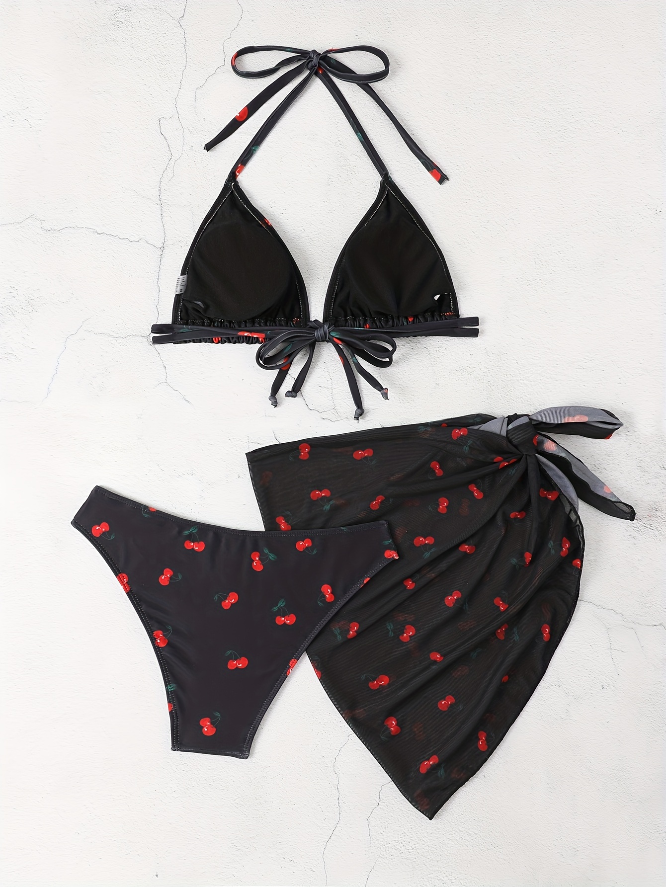 Bikini Set Cherry Black