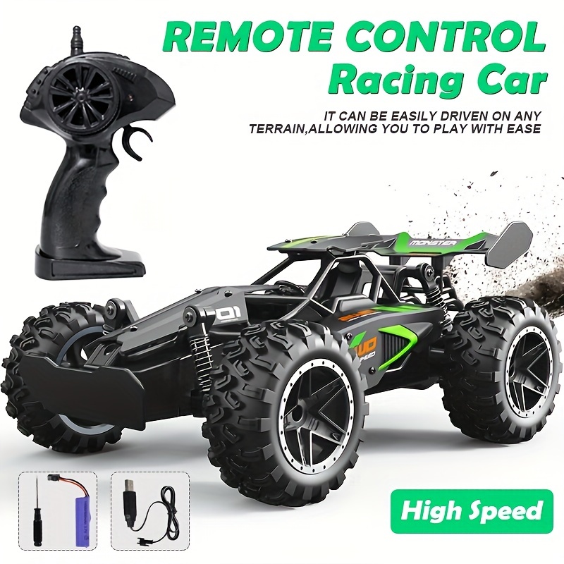 1 18 Small High speed Off road 2.4G Remote Control Car Drifting 15KM H To Adapt To Various Road Sections Anti collision Settings Rubber Big Tires Christmas Halloween Thanksgiving Gift