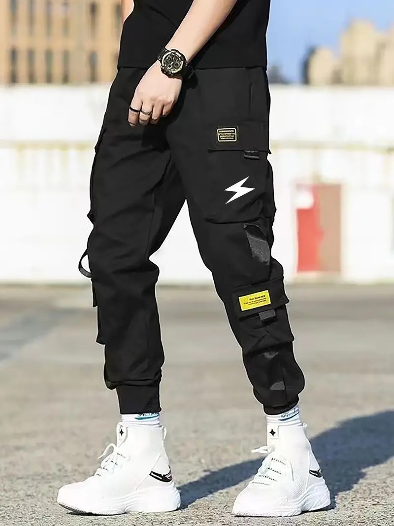 Classic Design Multi Flap Pockets Cargo Pants Men's Casual - Temu Canada