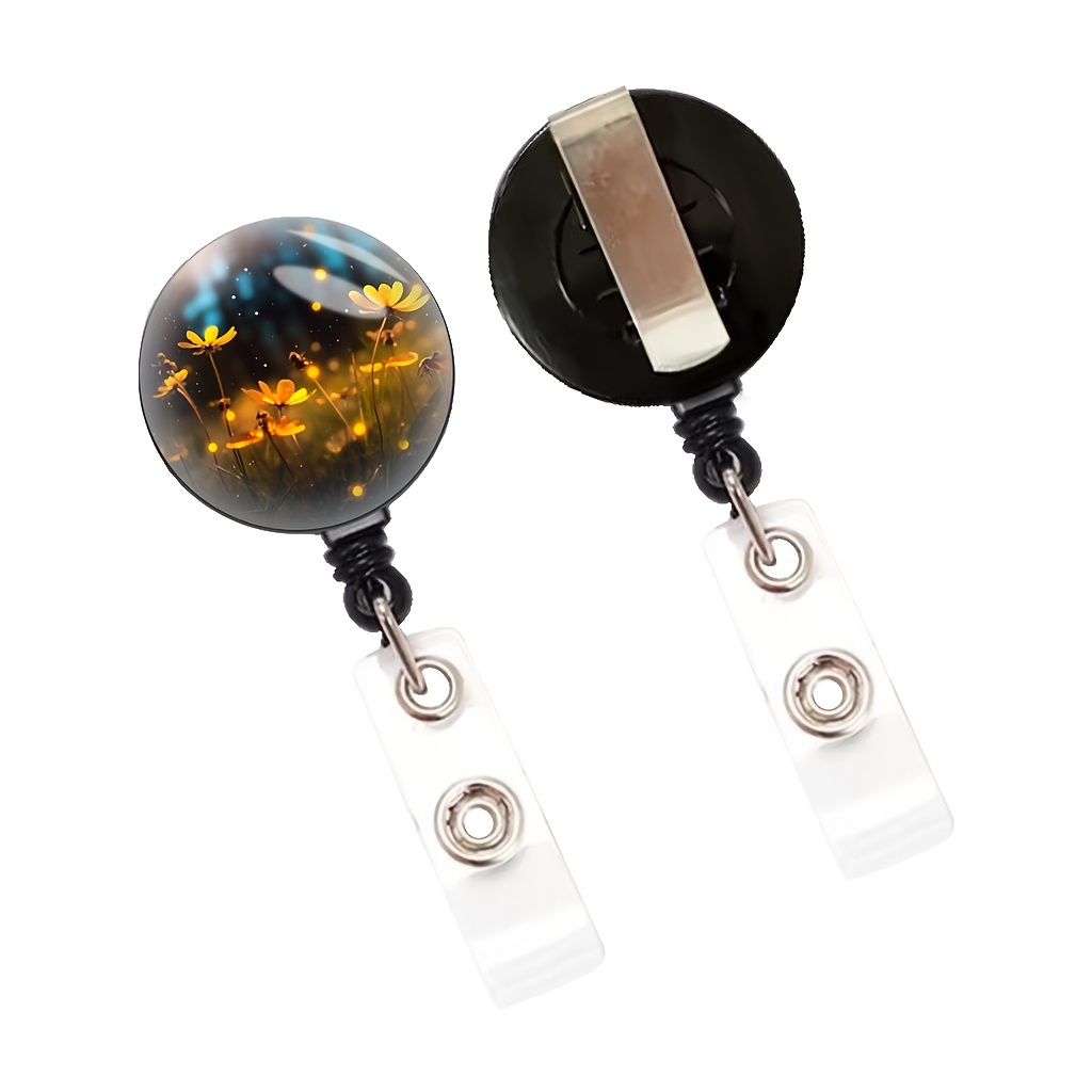 Retractable ID Badge Holder, Black