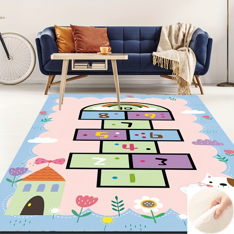 Alfombras lavables para sala de estar, dormitorio, alfombra de elefante y  decoración del hogar, alfombra de área de animales para niños de 6 x 8  pies