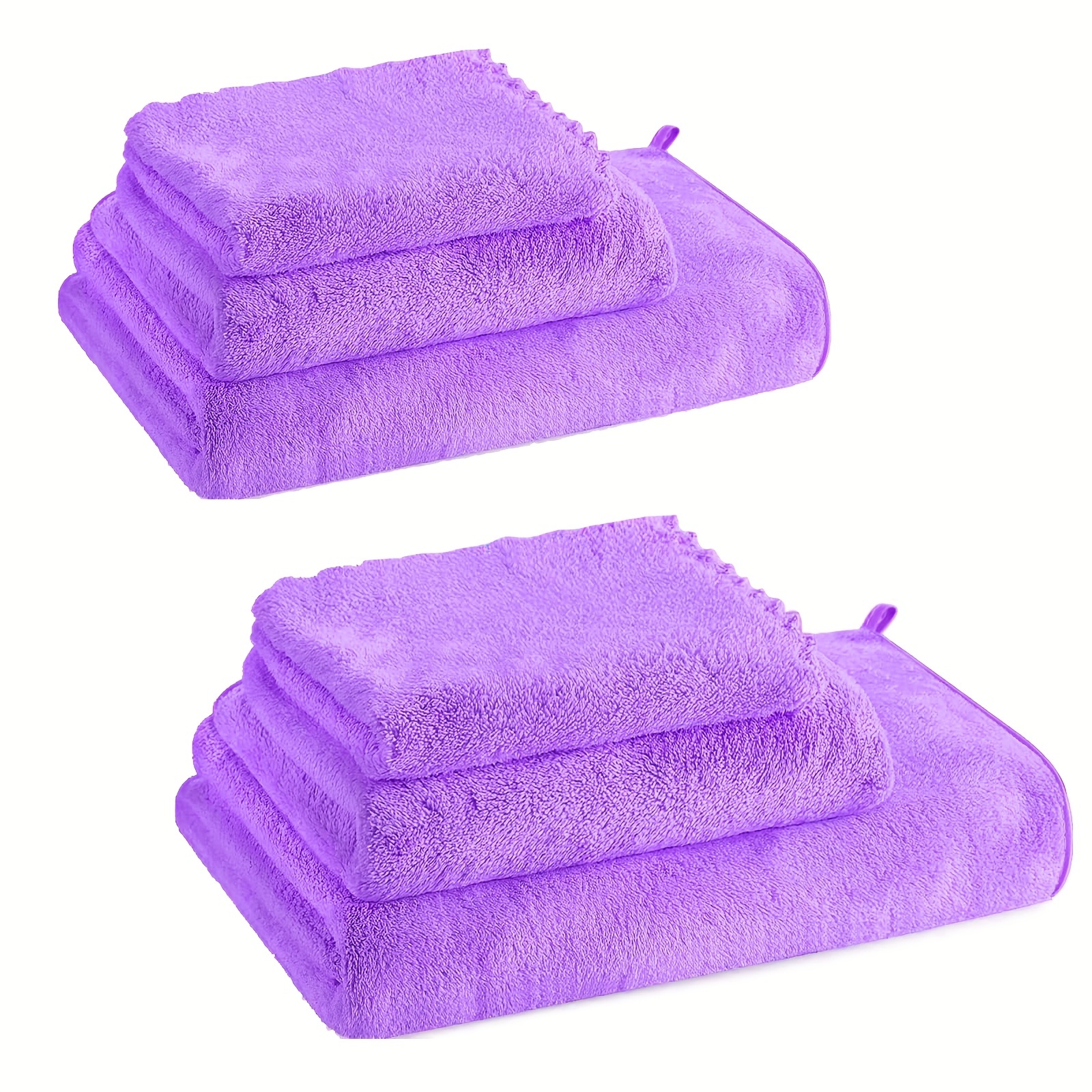 Solid Color Towel Set Super Absorbent Bath Towels Ultra Soft - Temu