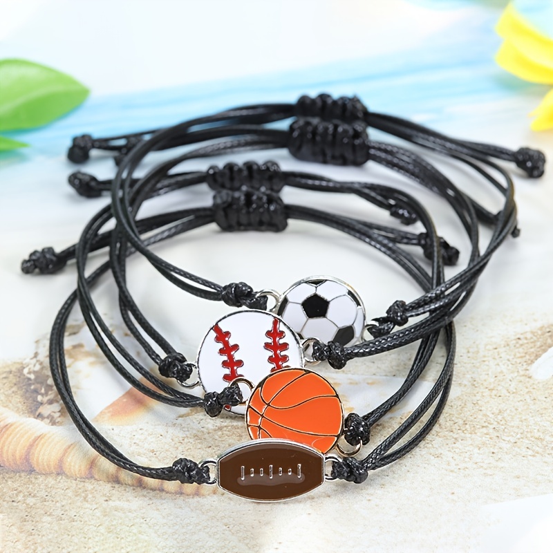 Football Baseball Basketball Rope Knotted Bracelet
