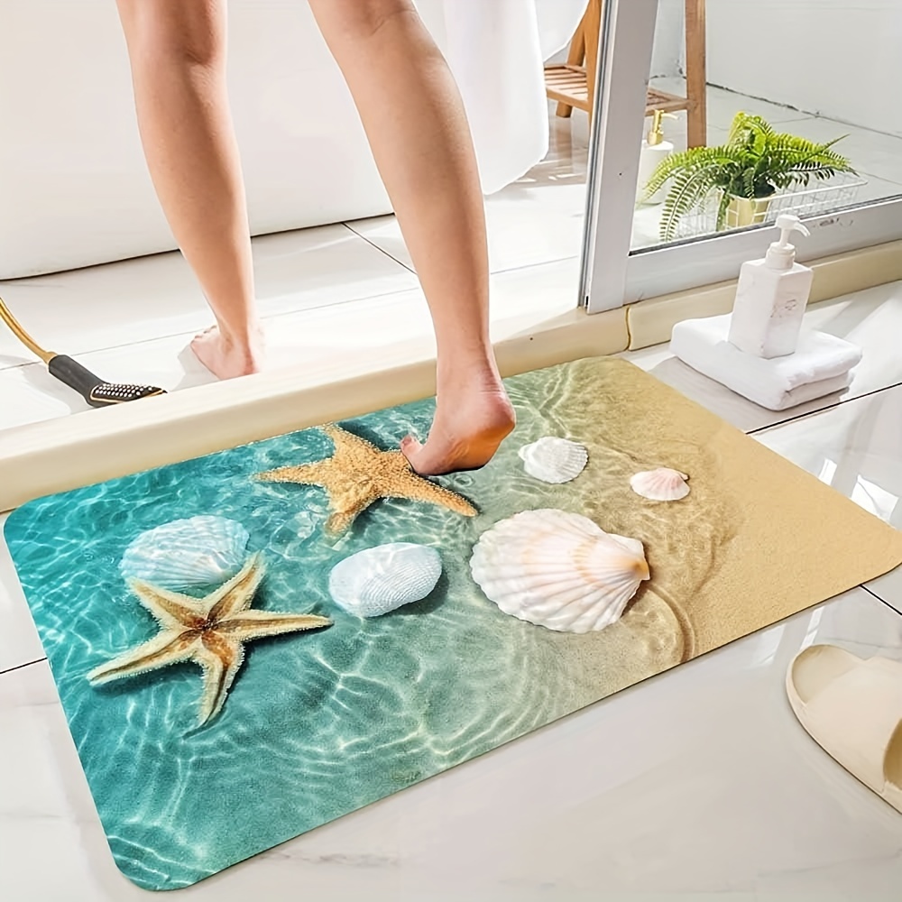 Starfish Print Floor Mat Suitable For Kitchen Living Room - Temu