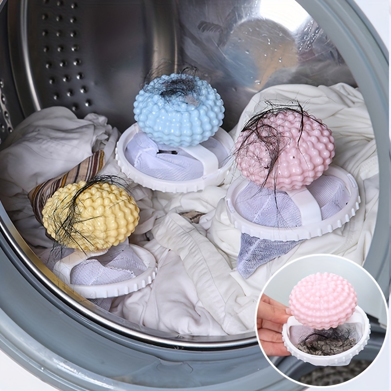 Atrapa el pelo para accesorios de lavadora, bolas de lavado, eliminador de  ropa para mascotas, filtro de pelusa, flotador, bolsa de malla  reutilizable, Herramientas de limpieza – Los mejores productos en la