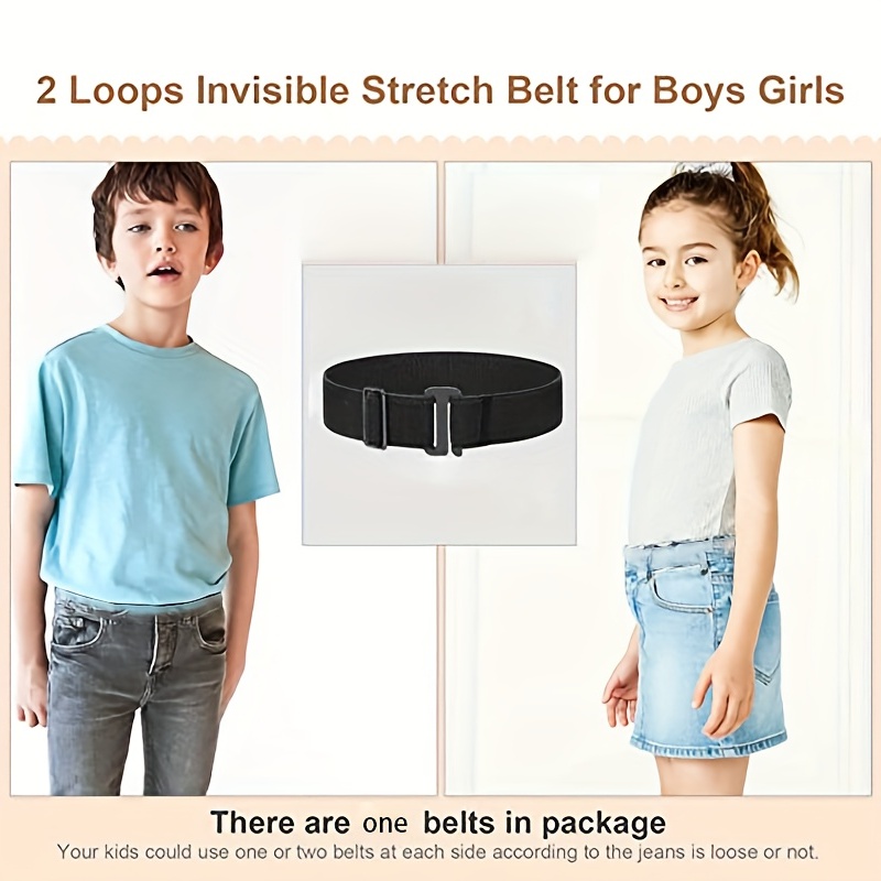 JASGOOD No Buckle Elastic 2 Loop Belt for Women and Men,No Show Belt Loops  Belt Pant Waist Tightener at  Women's Clothing store