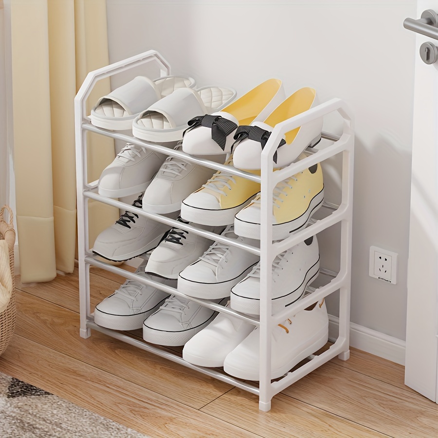 5Pcs Double Shelf Space Savers White Shoe Rack Cabinets Shoe