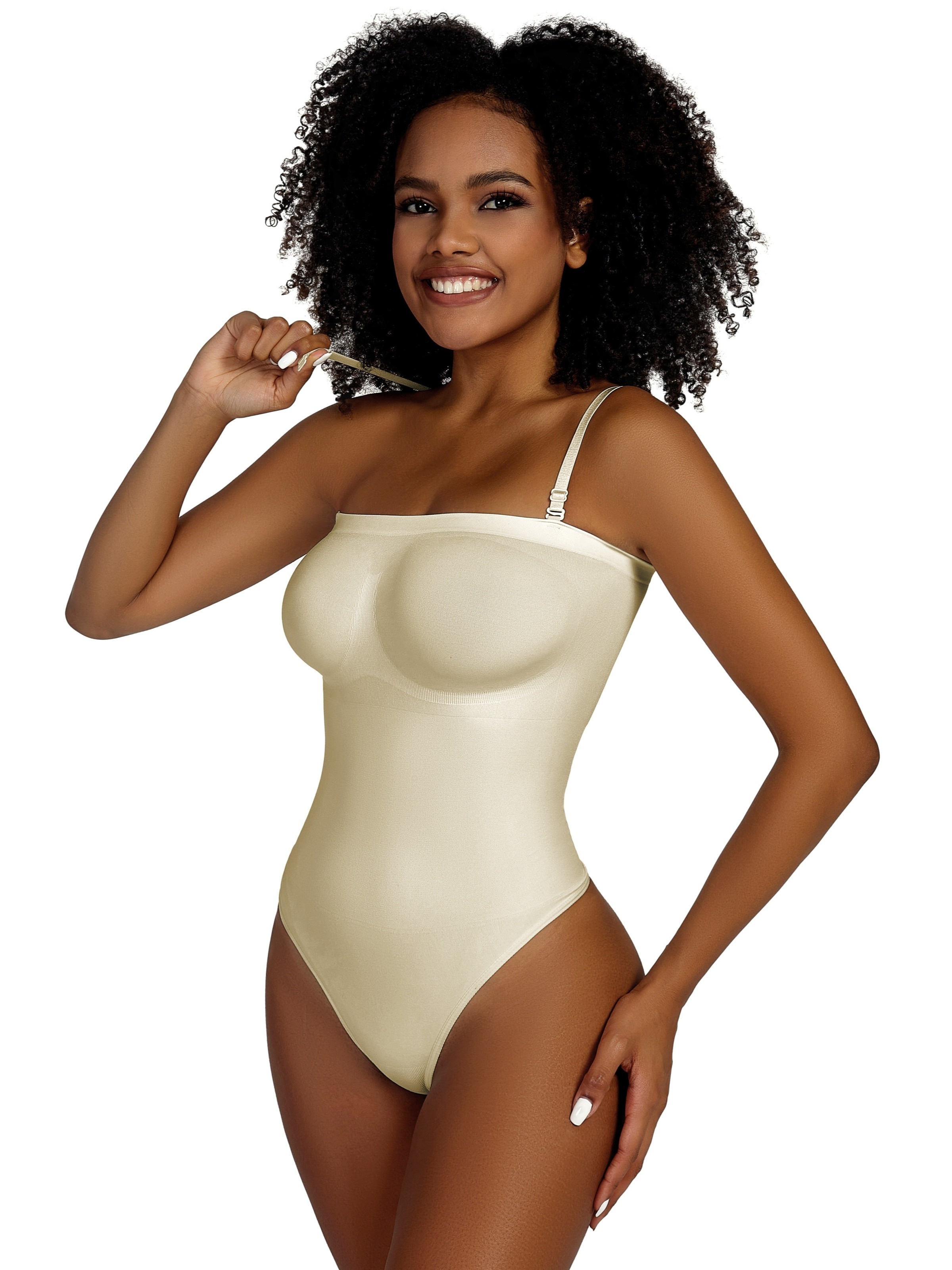 Removable Straps Shaping Bodysuit Tummy Control Butt Lifting