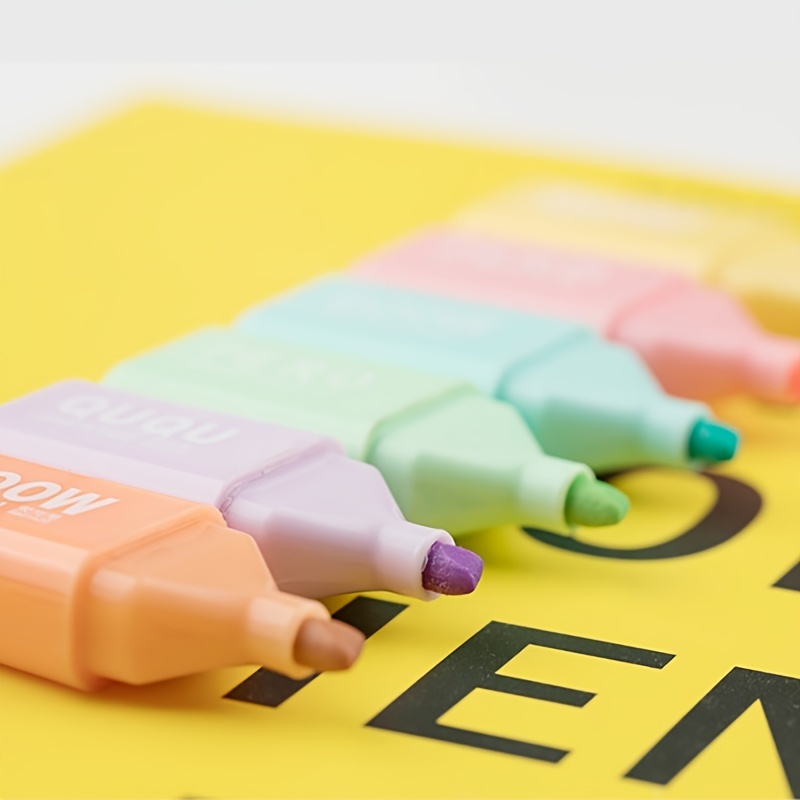 Aesthetic Stationery Highlighter Pen Cute Color Markers - Temu