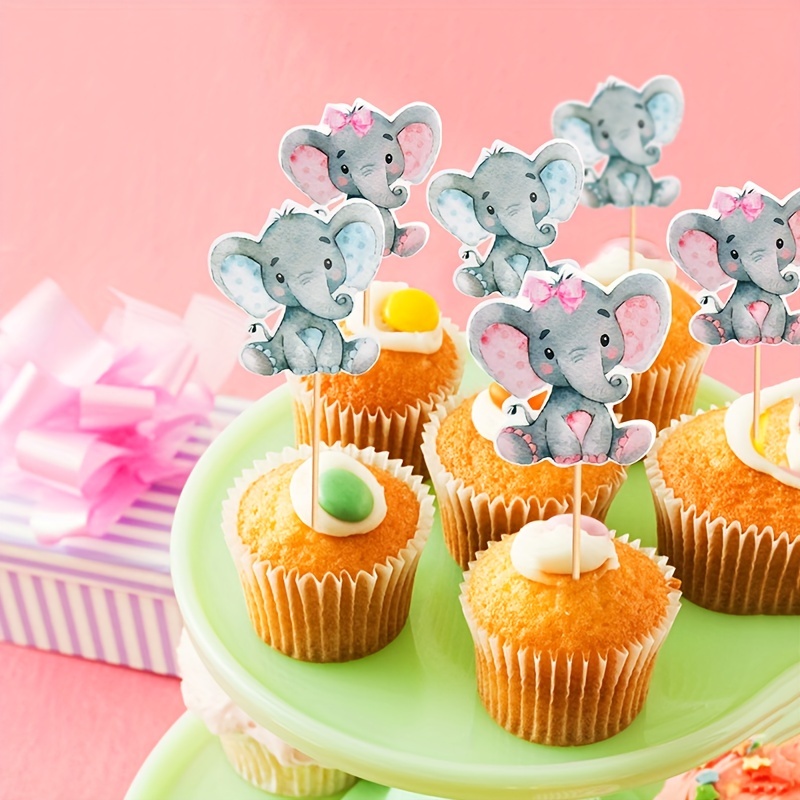 conjunto cumpleaños elefantes pastel