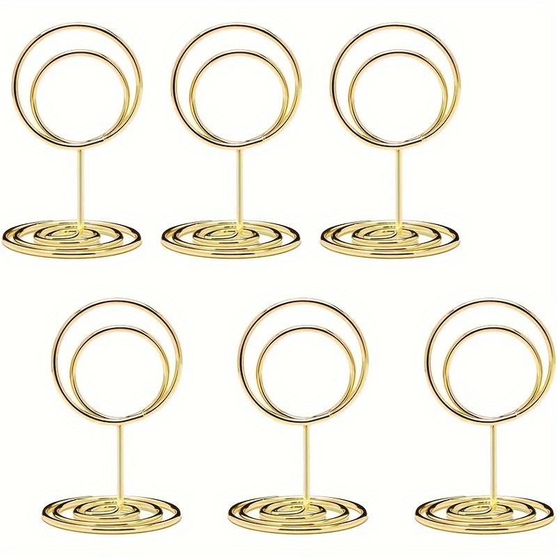 20pcs Mini Place Card Holders, Cute Table Number Holders, Small Size Table  Card Holder Table Picture Stands, Wire Photo Holder Menu Memo Clips, Idea F