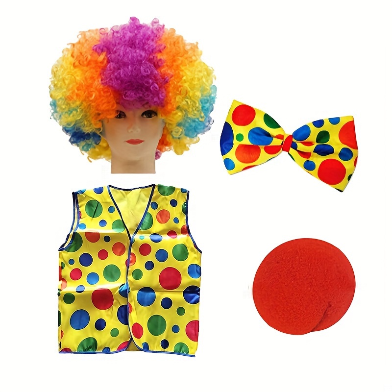 Dance Fairy Clown Parrucca e Schiuma Naso Rosso per Clown Costume