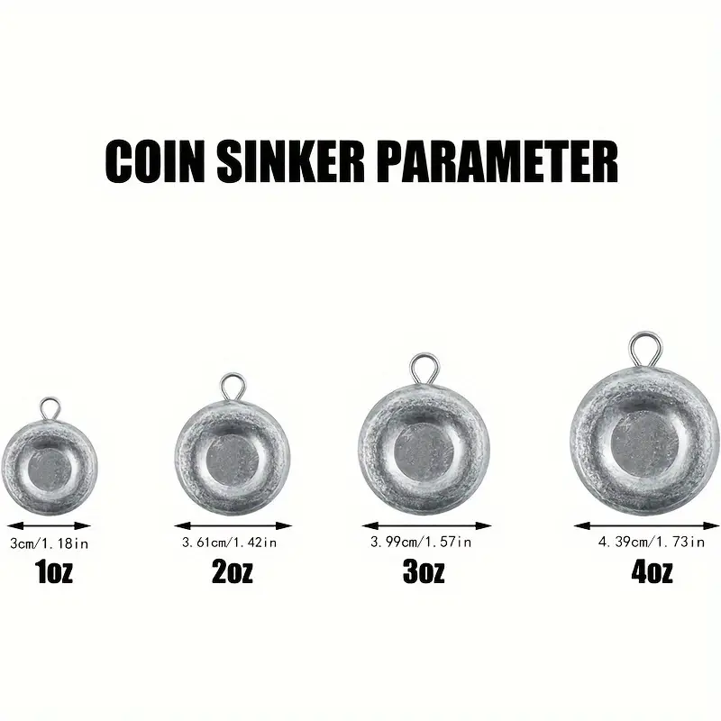 Coin shaped Fishing Sinkers Disc Sinker Fishing Lead Weights