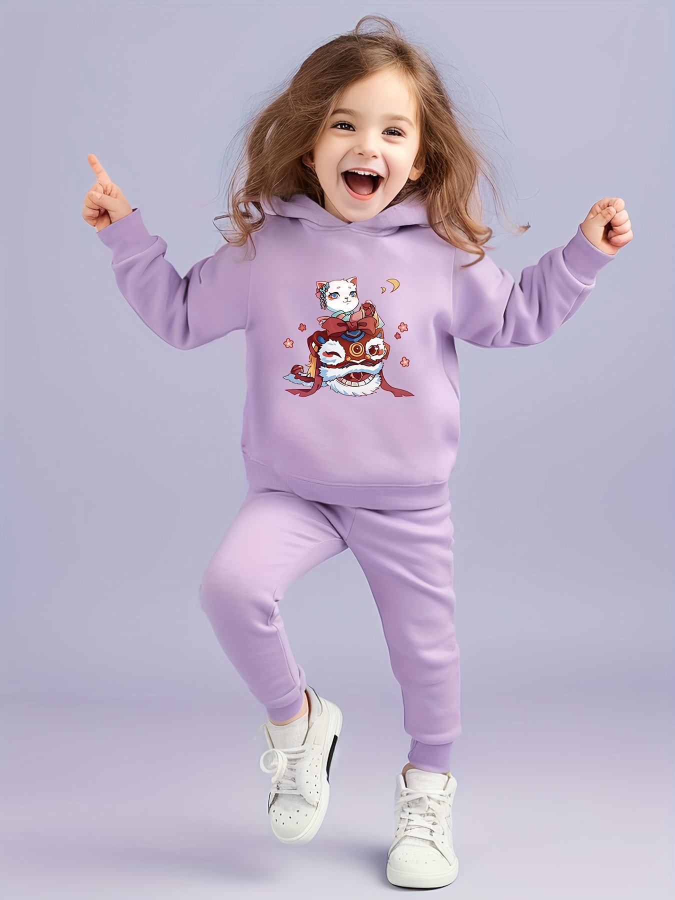 LOIKON Boys Real Madrid Hoodie And Sweatpants Set - Cotton Pullover Tracksuit