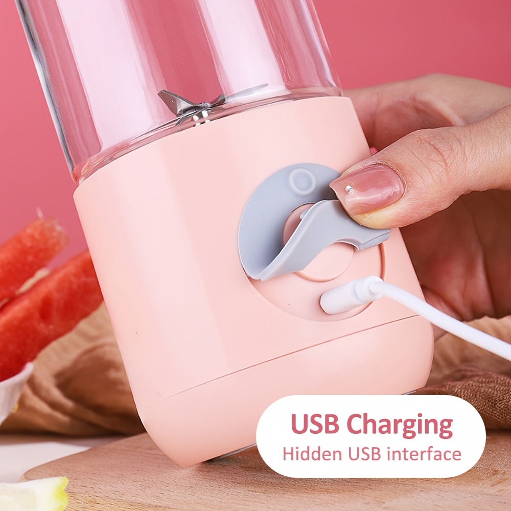 1 Uds Mini exprimidor portátil Usb eléctrico exprimidor de frutas licuadora  de mano licuadora recargable exprimidor de frutas taza proceso de alimentos  LingWen 1327534072051