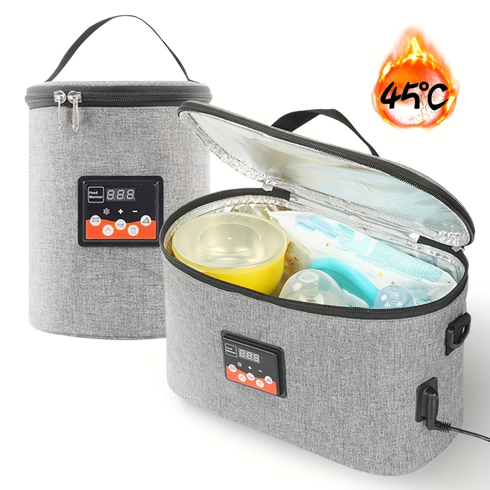 Portable Car Baby Bottle Warmer: Smart Display Thermostat, Large Capacity  Feeding Warmer Bag For Newborns - Temu