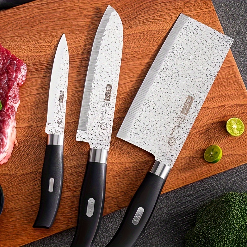 Damascus Pattern Kitchen Knife 70Cr17 Chef Knife Set Meat Cleaver Fish  Vegetables Slicer Boning Professional Butcher Knives