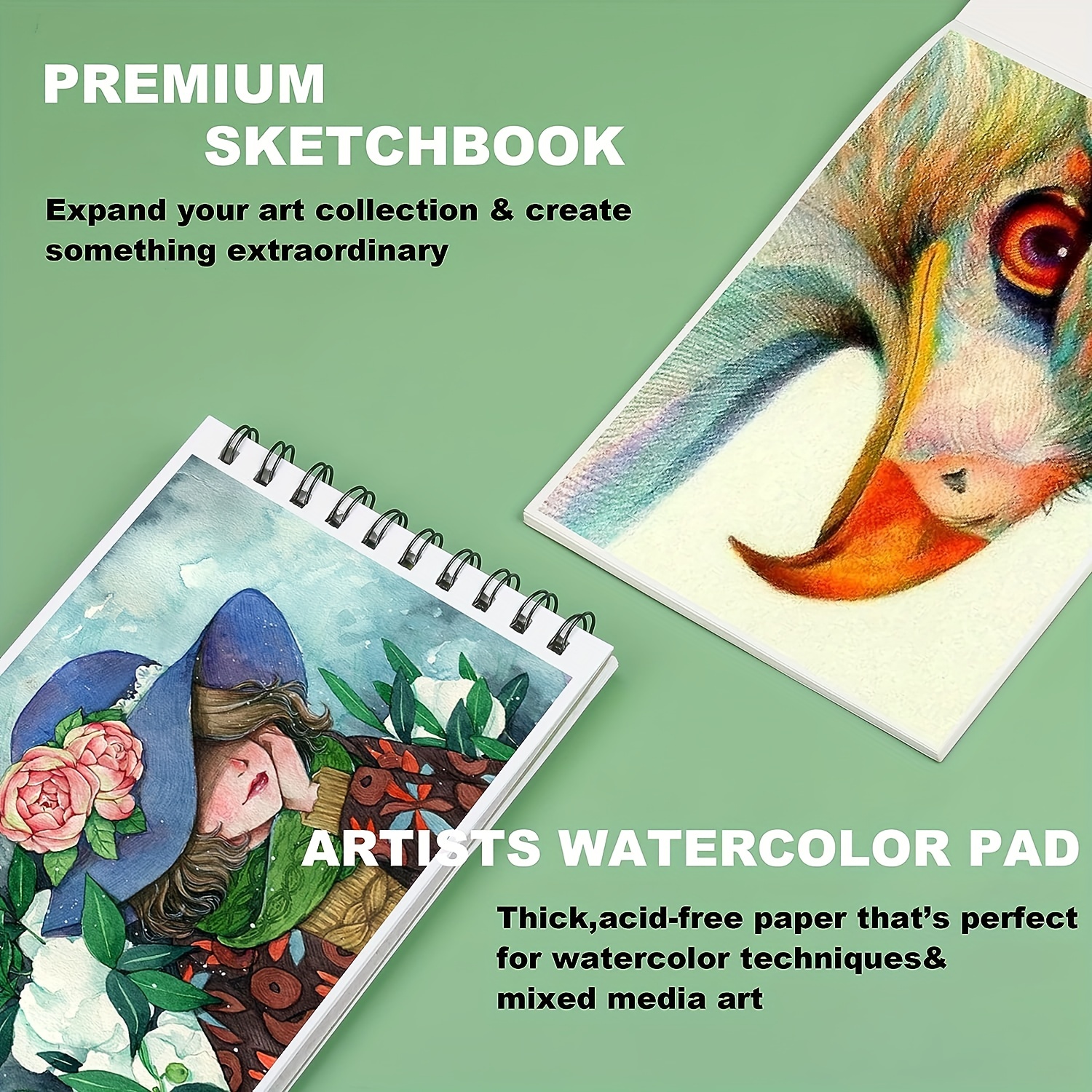 Sketch Book - A4 Size - 250g Paper - For Acrylic & Watercolor