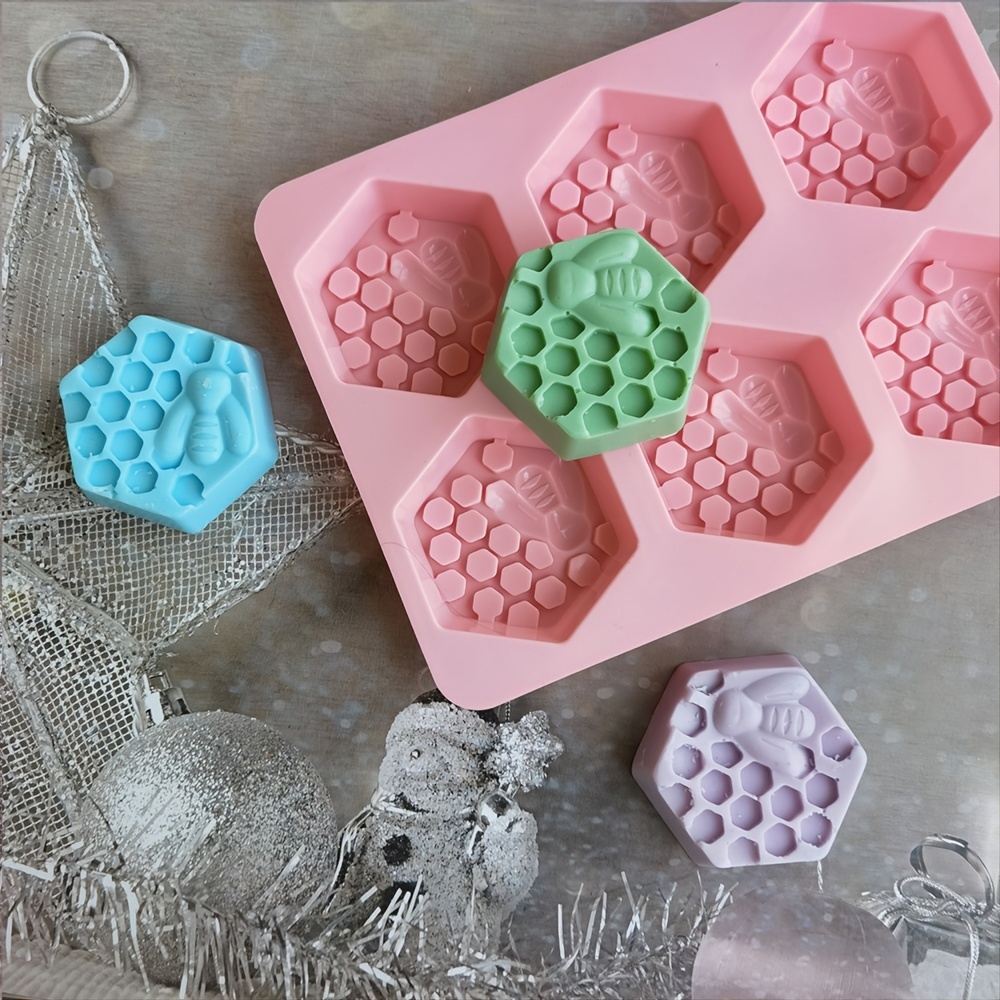 Hexagon Shape 6-cavity Silicone Soap Mold / Candle Mold 