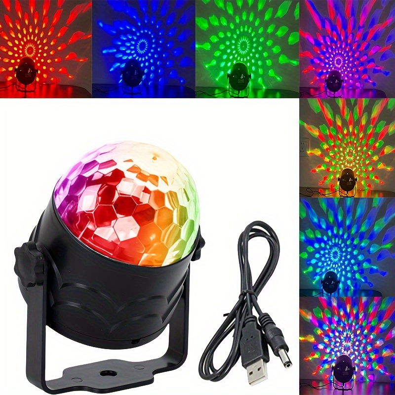 Mini Party Light 6 Trous UV Disco RVB Projecteur Lumière LED Strobe Light