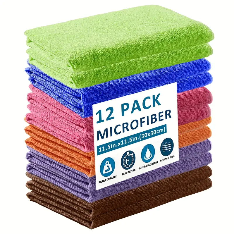 Microfiber Cleaning Cloth Soft Absorbent Cleaning Towels - Temu