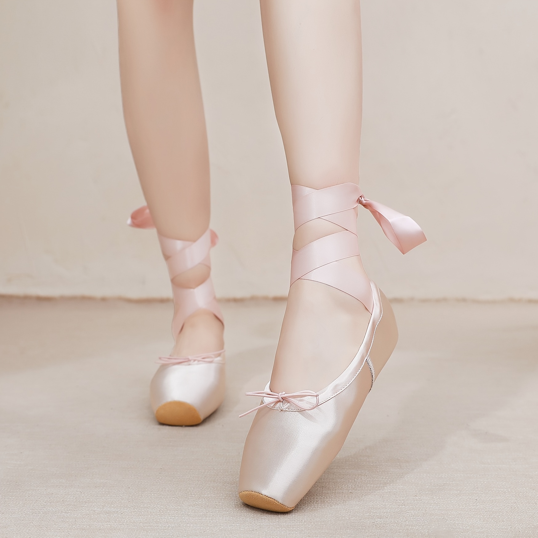 Acheter Taille: 31-43 Chaussures de pointe en toile pour filles, chaussures  de ballet plates à semelle fendue pour femmes avec coussinets d'orteils
