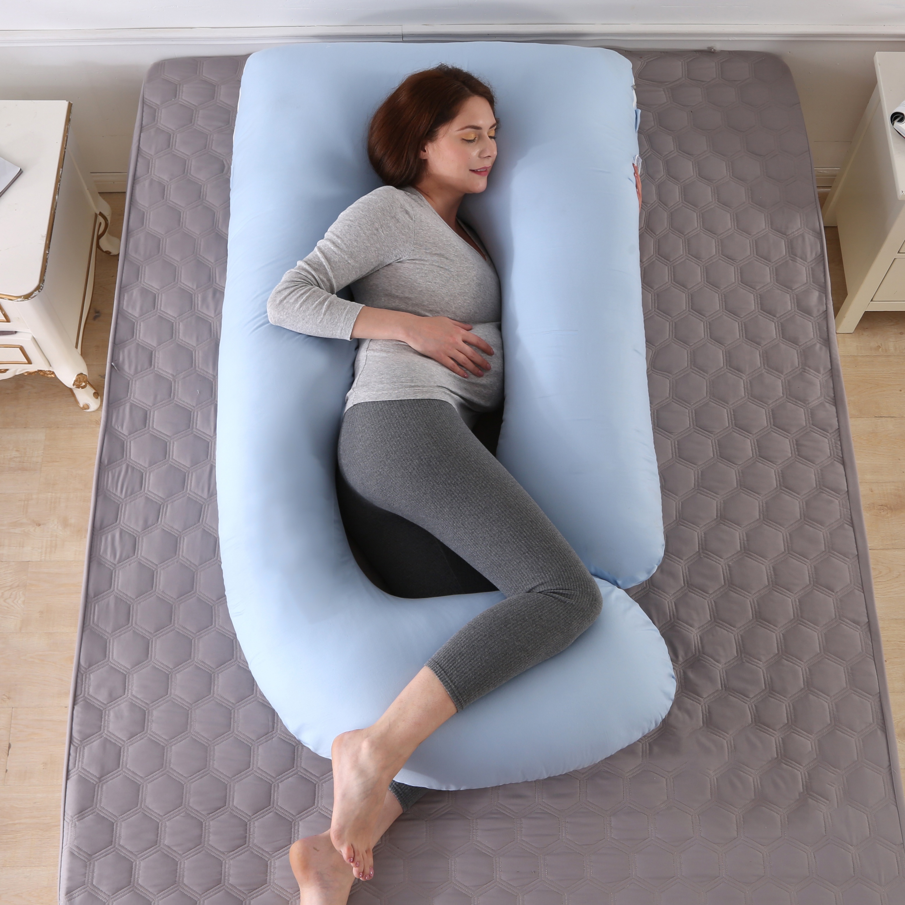 Maternity Pillow Side Sleeping Detachable Crystal Velvet G Shaped Waist  Support Pillow Mommy, 24/7 Customer Service