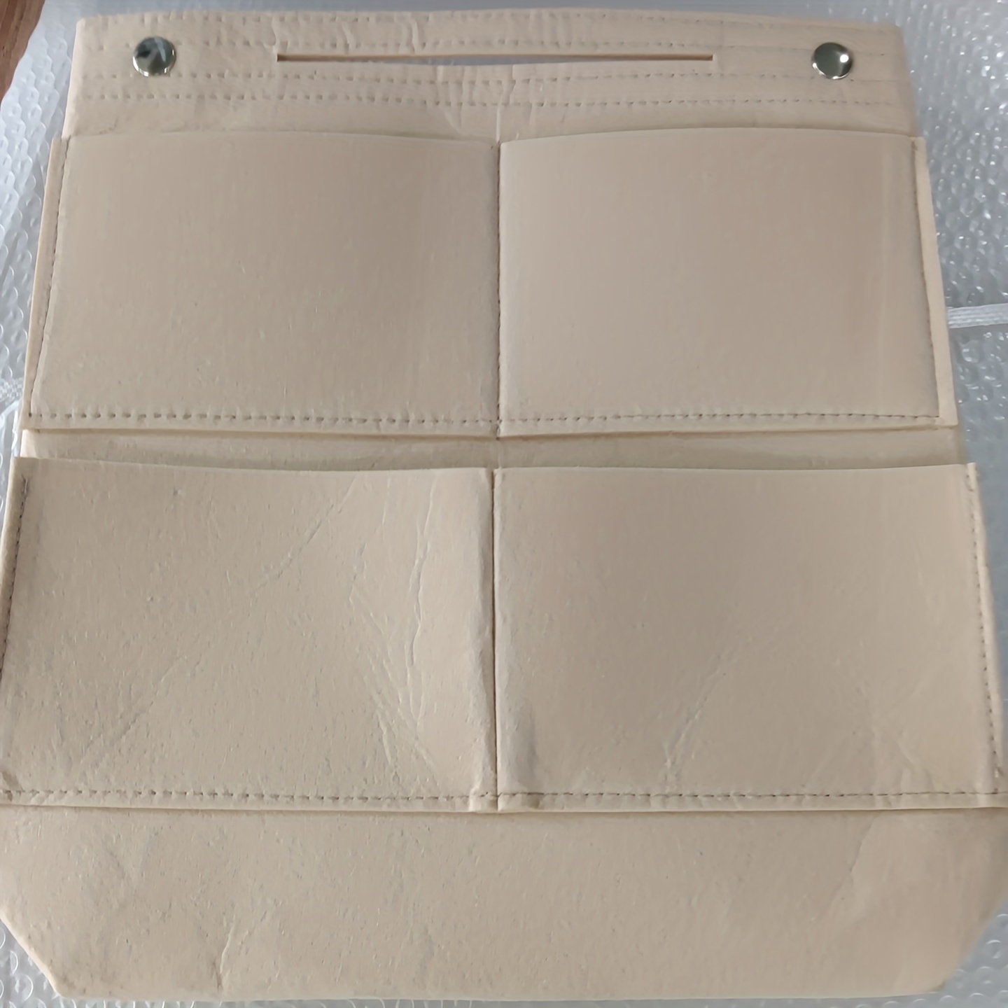 Portable Insert Bag Large Capacity Handle Storage Felt Cosmetic Bag