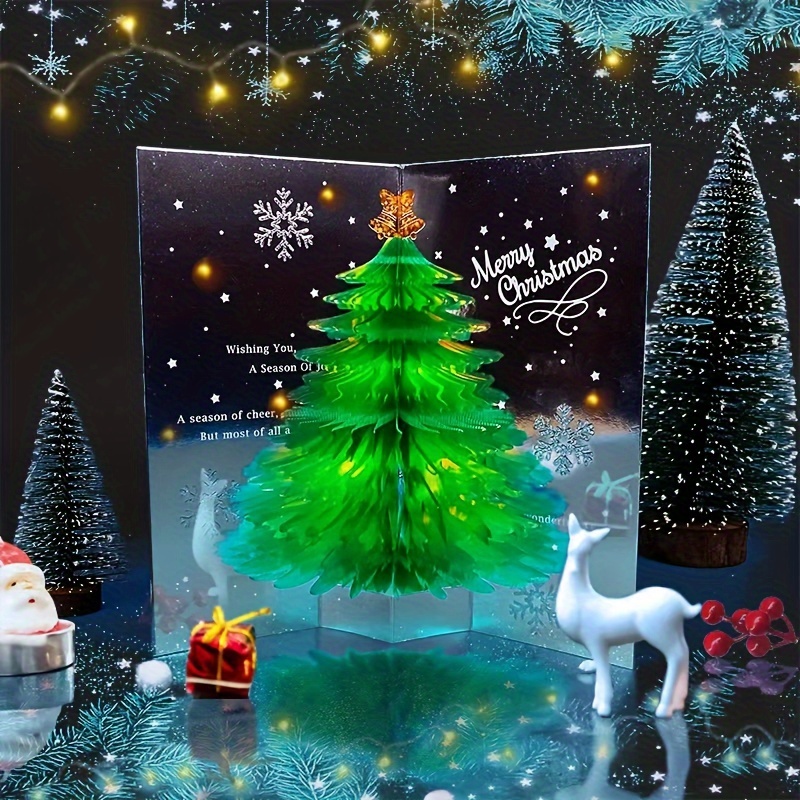 1pc Cartoline Natale 3d Creative Christmas Tree Cards - Temu Switzerland