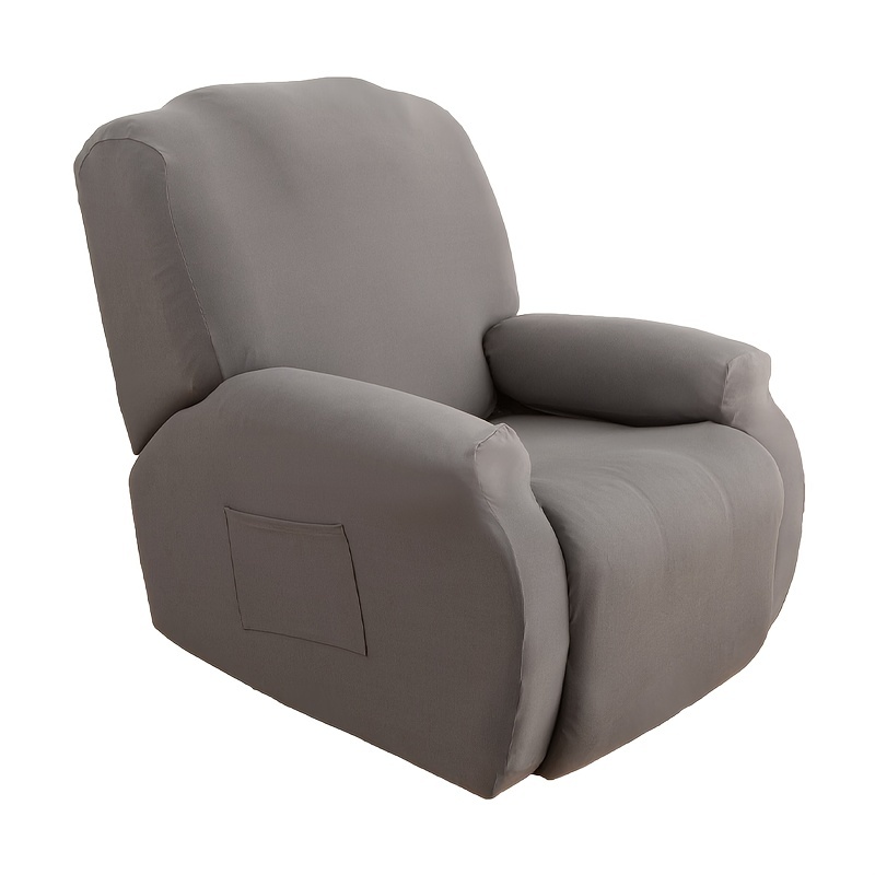 4pcs Set Solid Elastic Recliner Sofa Cover