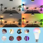 color changing light bulbs with remote 5w warm white 450lm 16 colors multicolor light bulb dimmable flood light for home party bedroom outdoor details 7