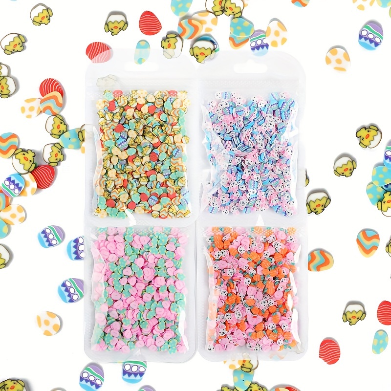 10g Easter Eggs Soft Clay Epoxy Resin Filling Mixed Bunny Carrot Chick  Slime Slices DIY Accessories moldes silicona resina epoxi - AliExpress