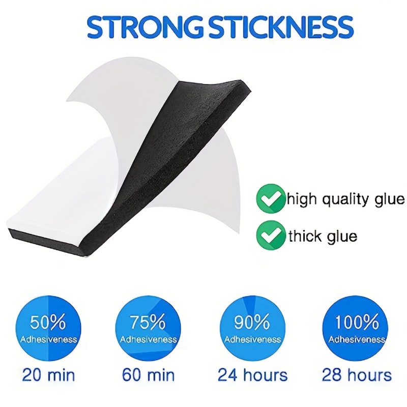 Double Sided Foam Tape Strong Pad Mounting Black Self - Temu