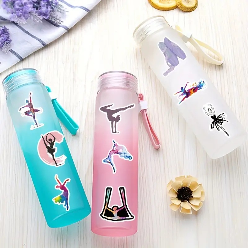 Elegant Ballet Water Bottle Stickers Waterproof Phone Laptop - Temu