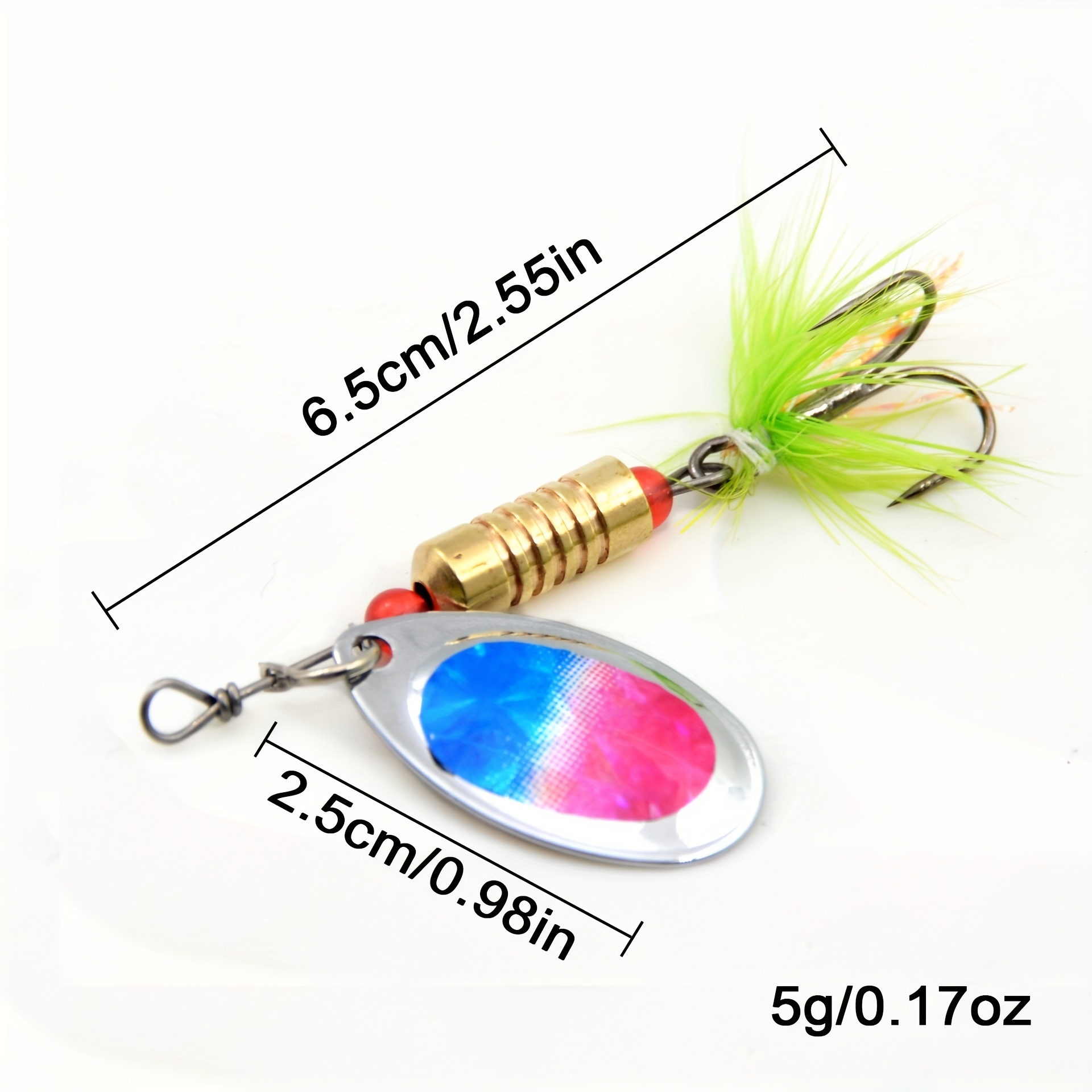 Fishing Lures 10 PCS Spinner Lures Baits with Tackle Box Bass Trout Salmon  Hard Metal Rooster Tail Fishing Lures Kit 