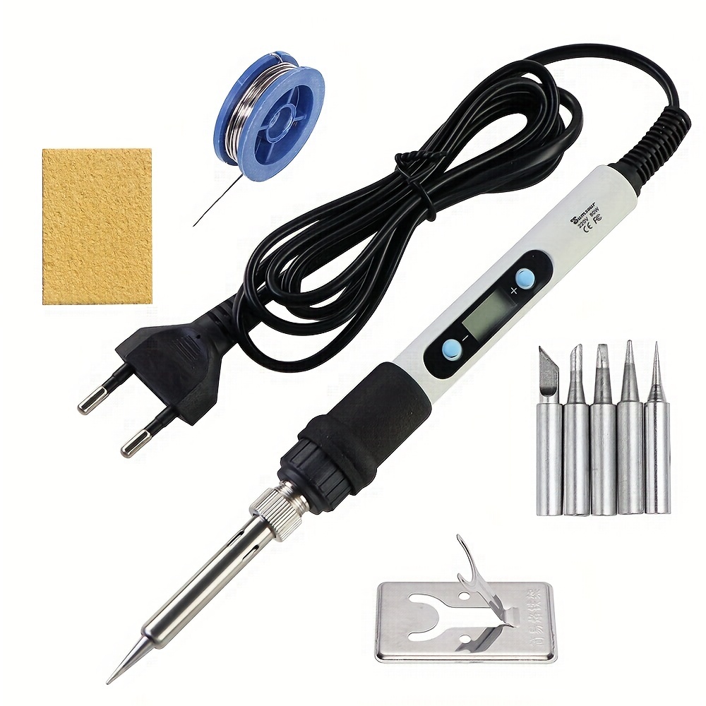 Electric Soldering Iron 80W Adjustable Temperature LCD Welding