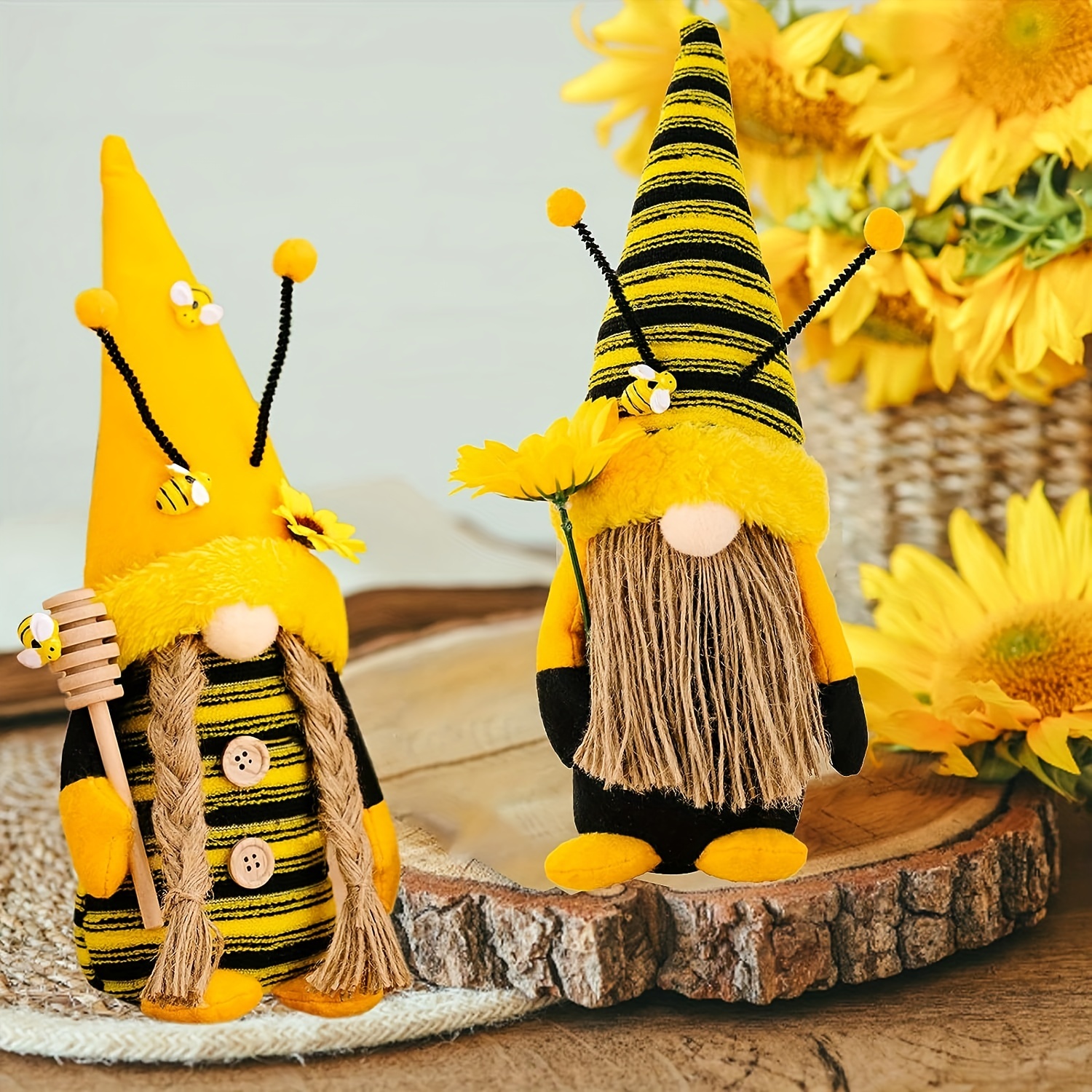 Sunflower Gnome Bumble Bee Gnomes for Fall Decor