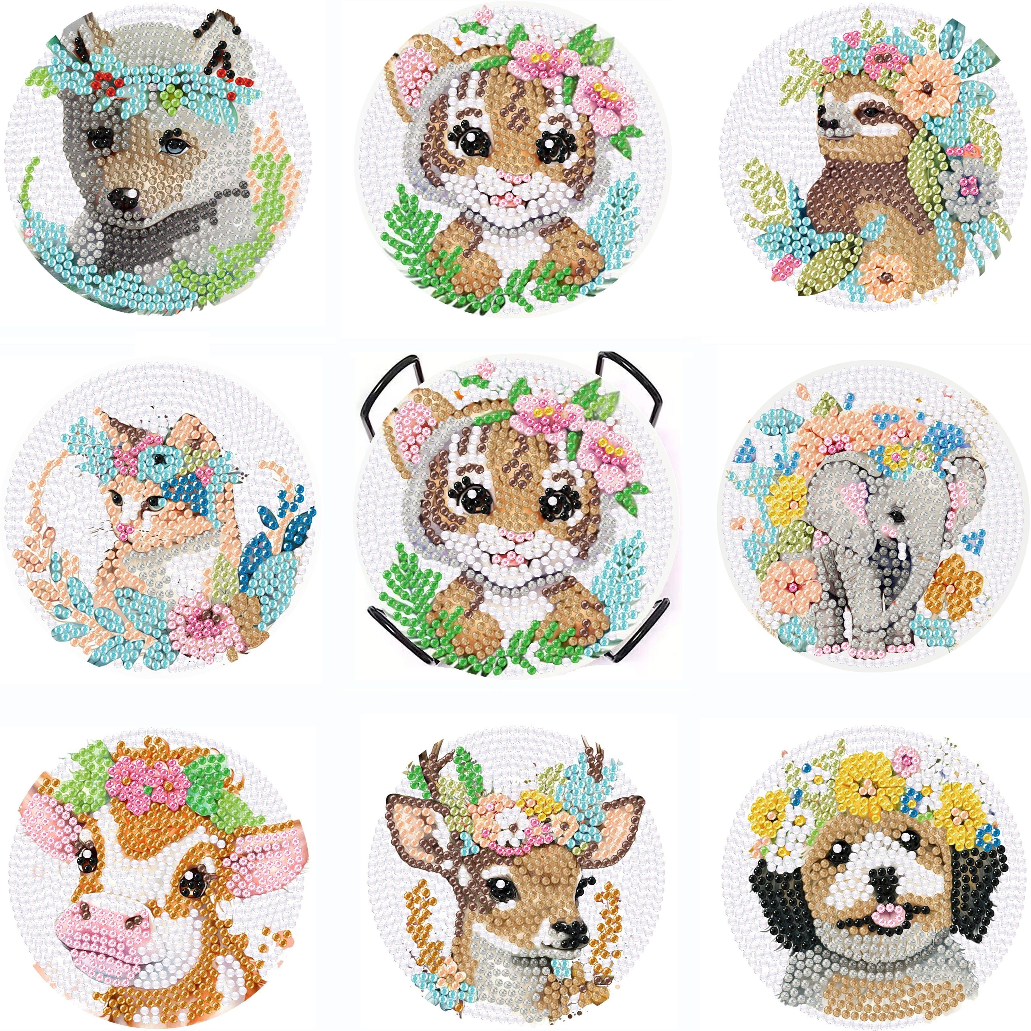 Diamond Painting Coaster Kit Animals Diy Diamond Art Coasters Sunflower  Pattern With Holder For Beginners Adult Craft Supplies Birthday Gifts - Temu