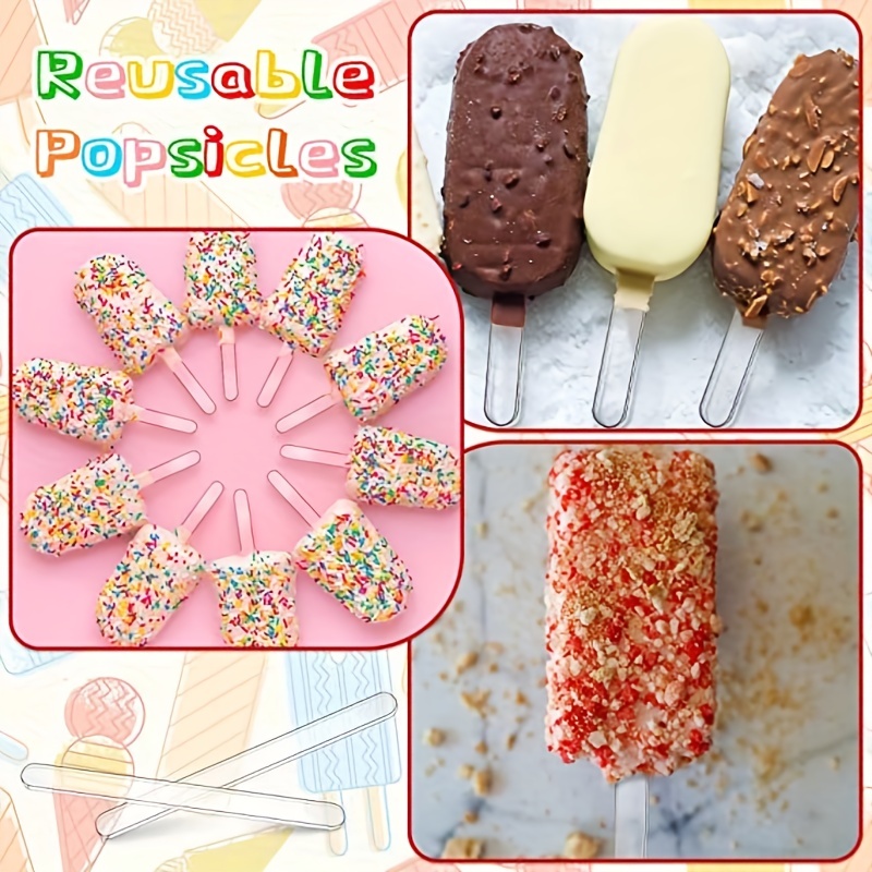 Wooden Popsicle Sticks For Cakesicles, Cake Pops, Ice Cream Pops, and  Krispie Treats - Qty 50